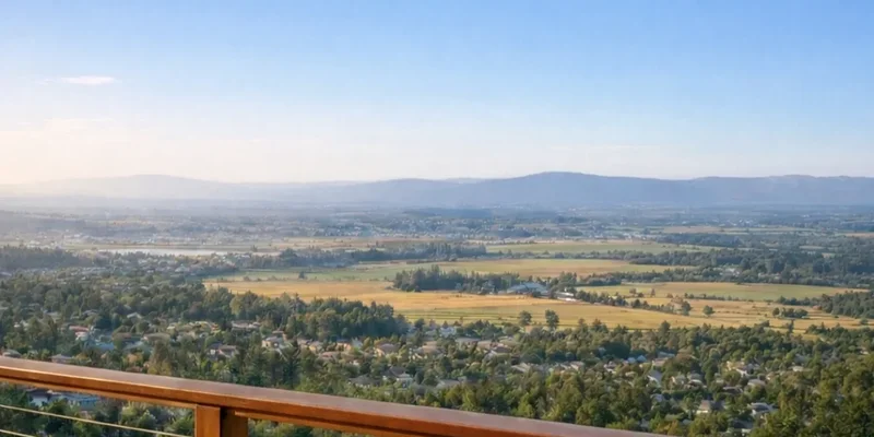 View of the Tualatin Valley from a Bull Mountain residential property, Tigard, Oregon