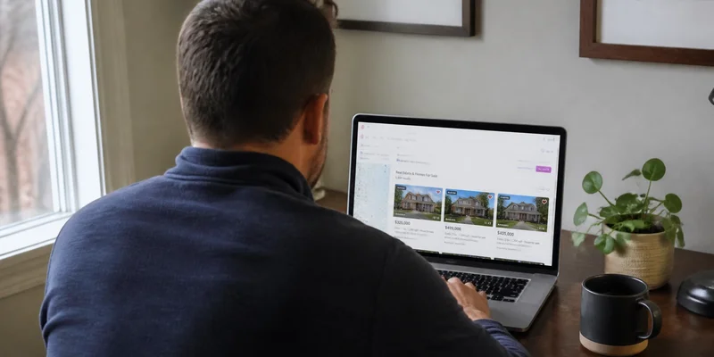 Portland buyer researching homes online before signing a buyer representation agreement