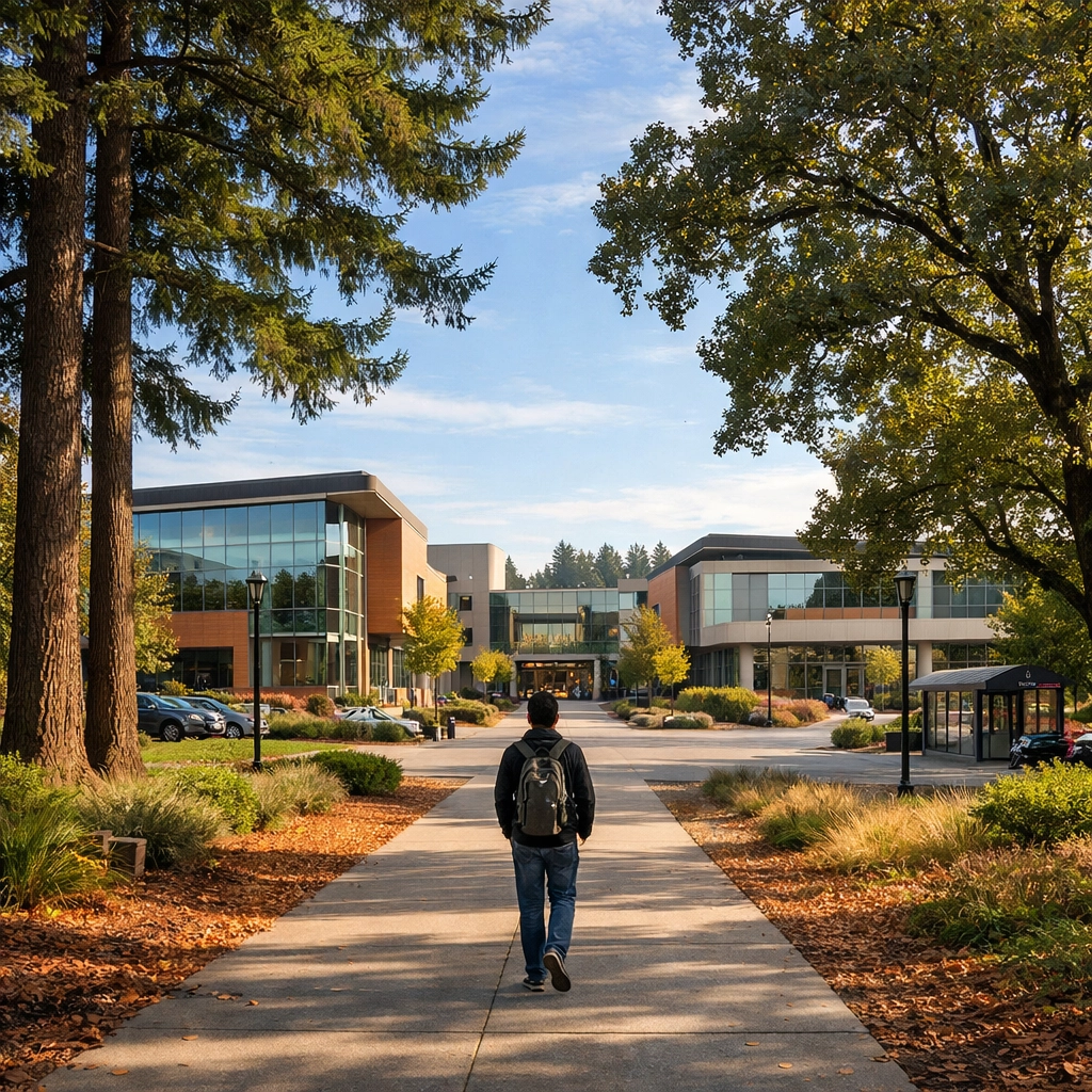 Clackamas Community College campus in Oregon City near Gladstone Oregon