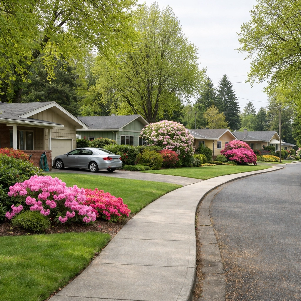 Residential neighborhood in Gladstone, Oregon