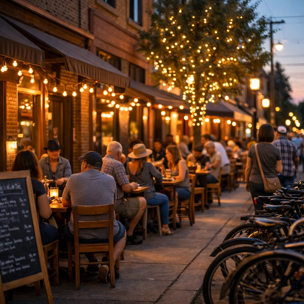 Local dining in Northeast Portland, Oregon