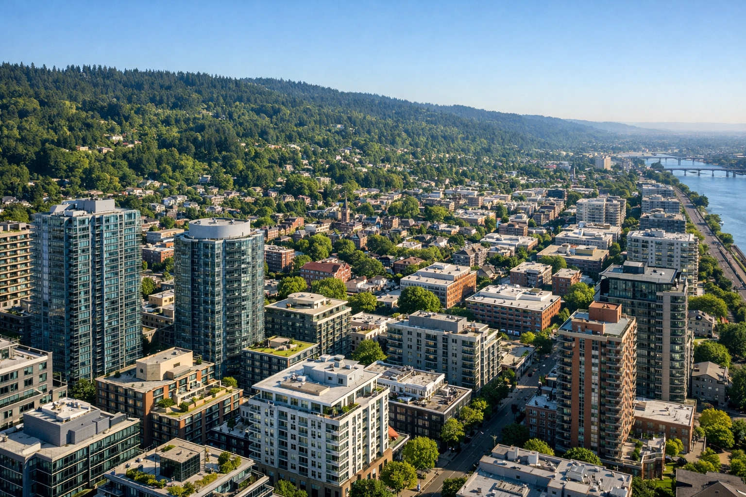 Residential neighborhood in Northwest Portland, Oregon