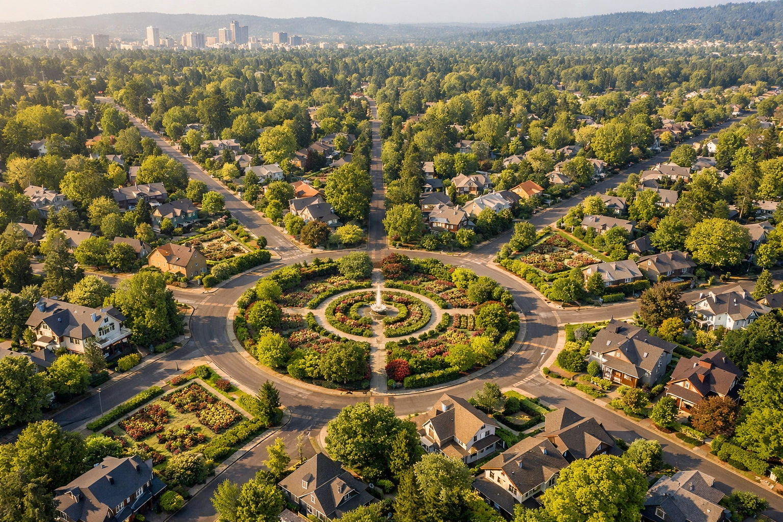 Residential neighborhood in Southeast Portland, Oregon