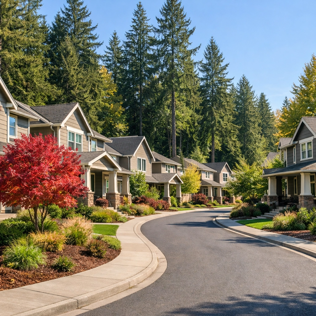 Residential neighborhood in Tualatin, Oregon