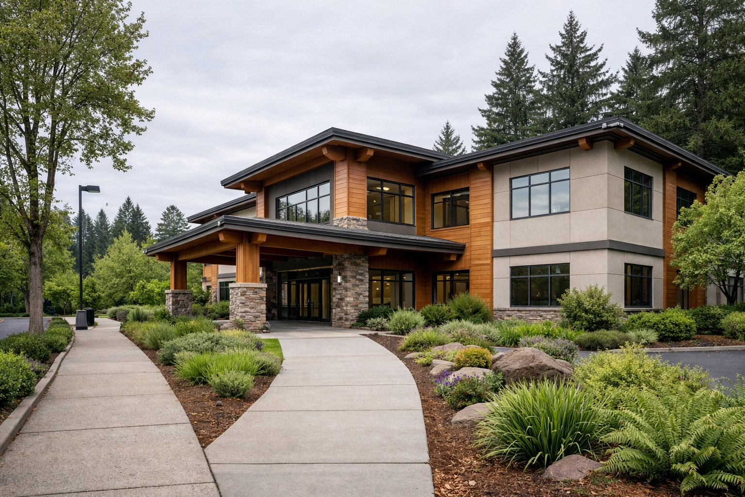 Medical office building on Blankenship Road in West Linn with professional landscaping