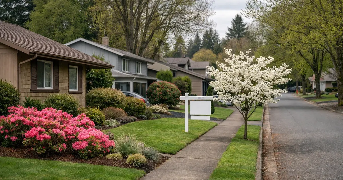 Residential neighborhood in Beaverton, Oregon